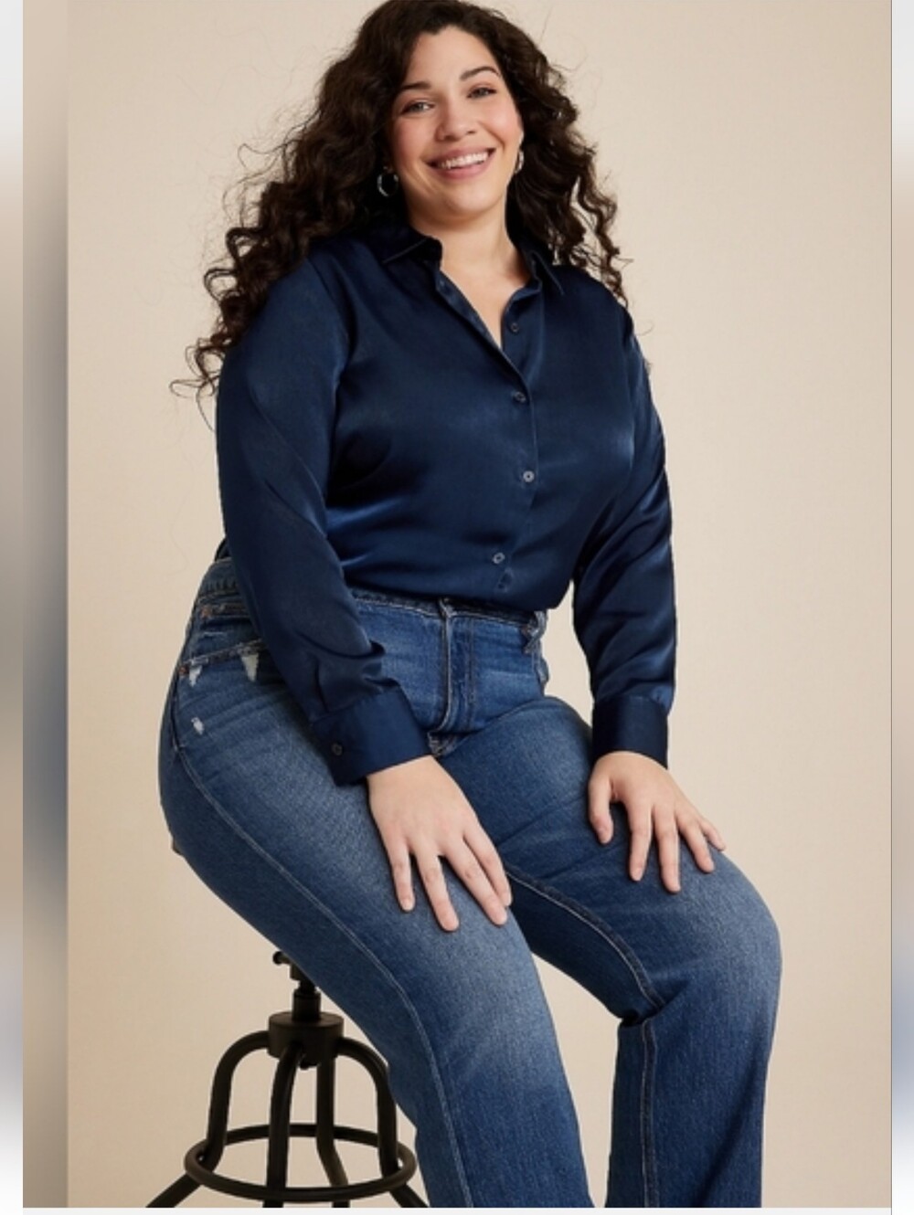 Maurices Plus Size Blue Blouse